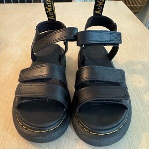 Dr. Martens Black Chunky Platform Sandals